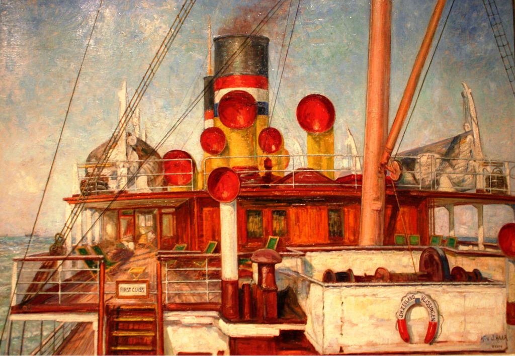 Peinture de Herman van der Haar au musée maritime d'Amsterdam.