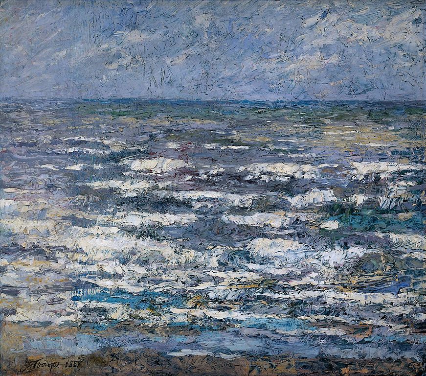 Tableau de Jan Toorop "La mer" (1887) au musée Rijksmuseum dans le quartier des musées à Amsterdam