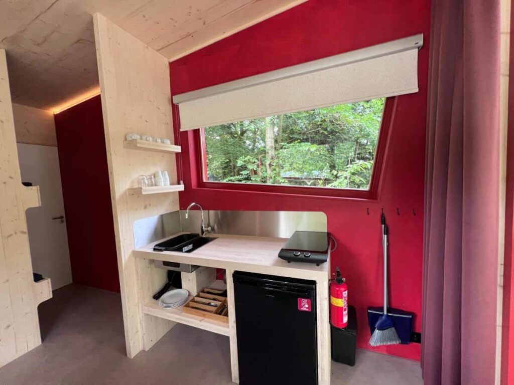 Cabane en bois dans le camping Vliegenbos à Amsterdam.