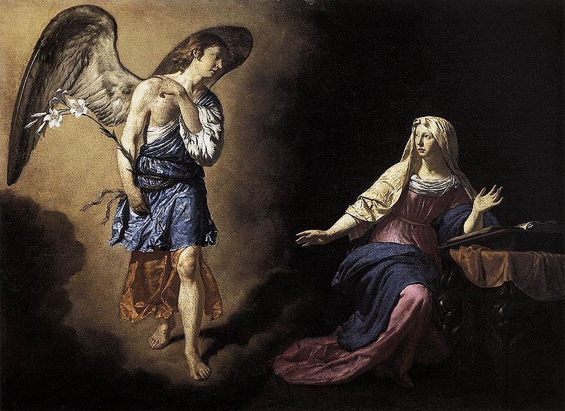 L'annonciation, toile d'Adriaen van de Velde présente dans le musée d'Amstelkring d'Amsterdam.