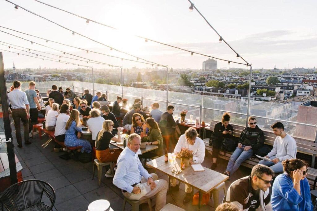 Rooftop de l'hotel Volkshotel Amsterdam.