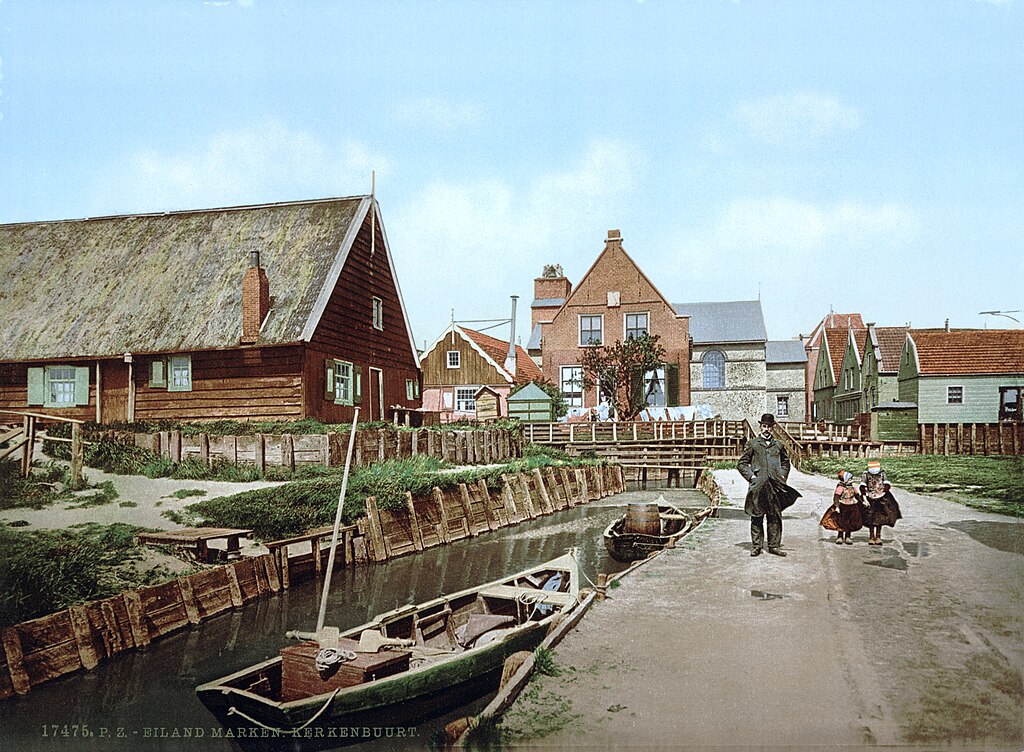L’île de Marken près d'Amsterdam en 1900.