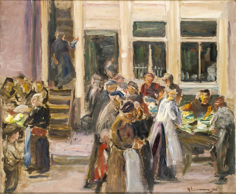 Scène de rue dans le quartier juif par Max Liebermann.