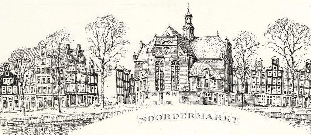 Marché de Noordermarkt à Amsterdam, l'un des plus agréable de la ville.