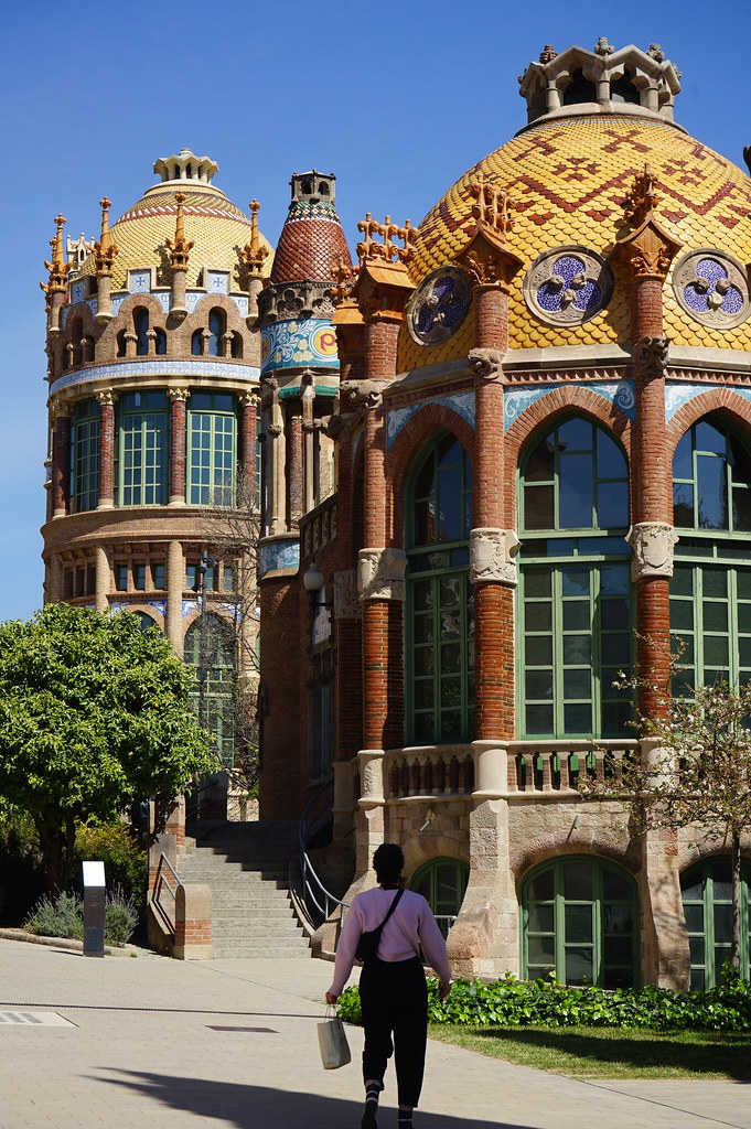 Batiments de l' Hopital Art Nouveau Sant Pau à Barcelone.