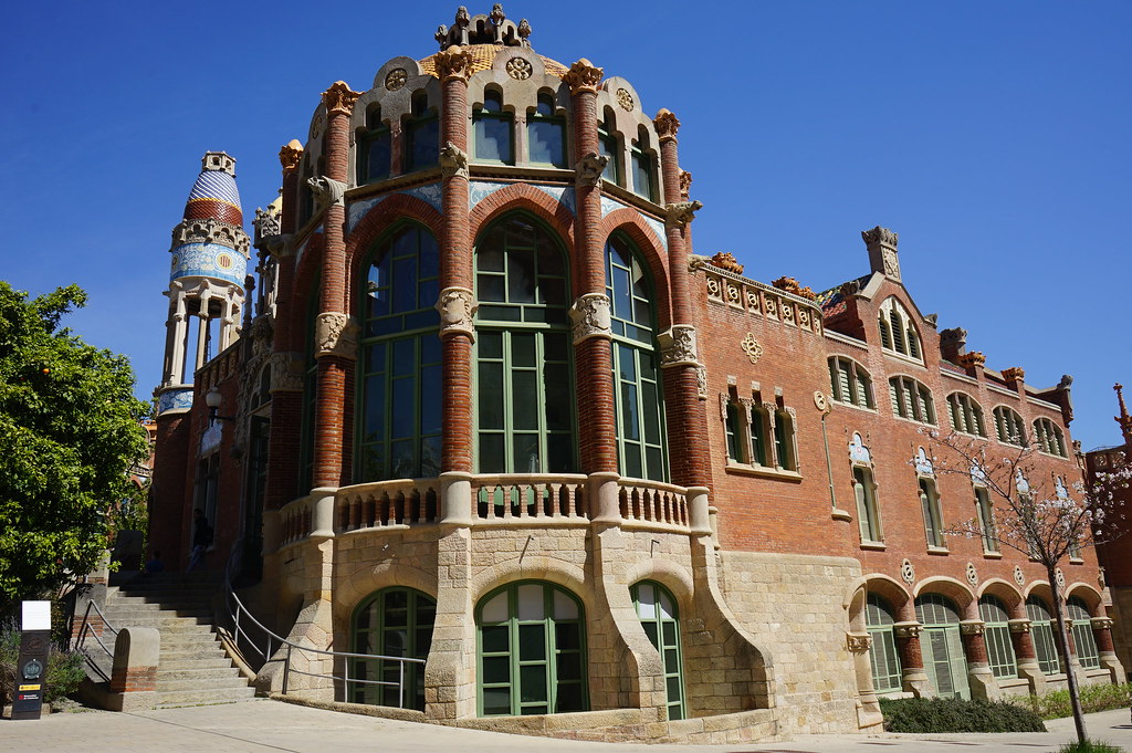Batiments de l' Hopital Art Nouveau Sant Pau à Barcelone.