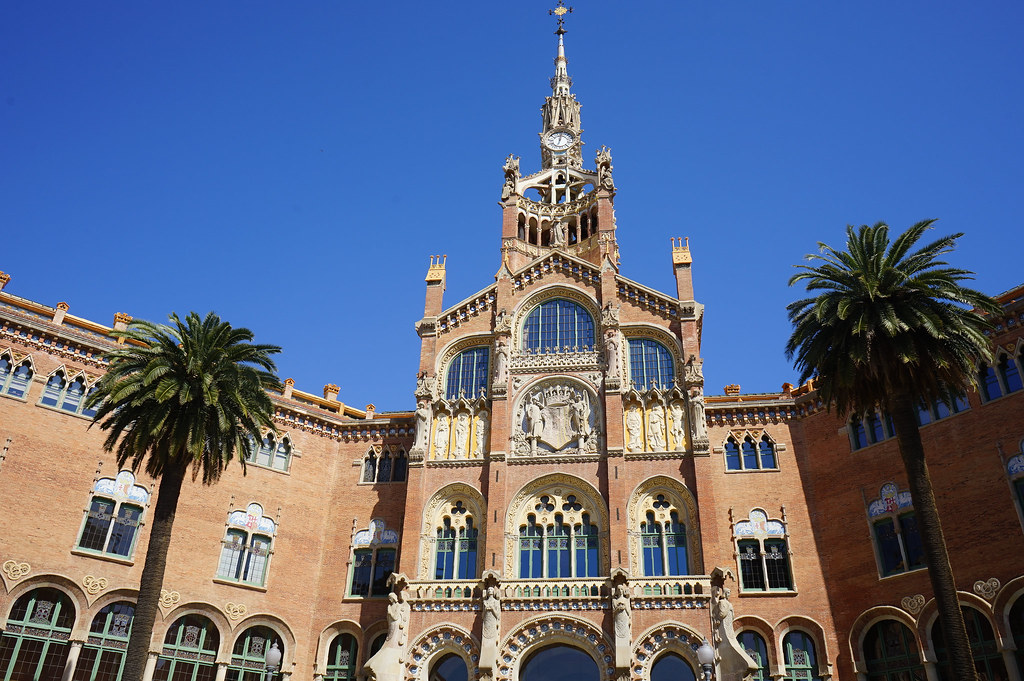 Hopital Art Nouveau Sant Pau à Barcelone.