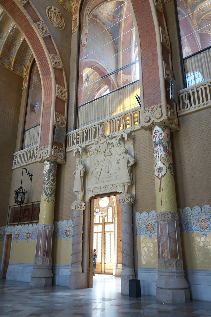 Hall de l'hopital Art Nouveau Sant Pau à Barcelone.
