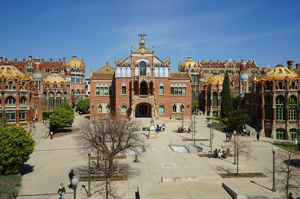 Hopital Art Nouveau Sant Pau à Barcelone.