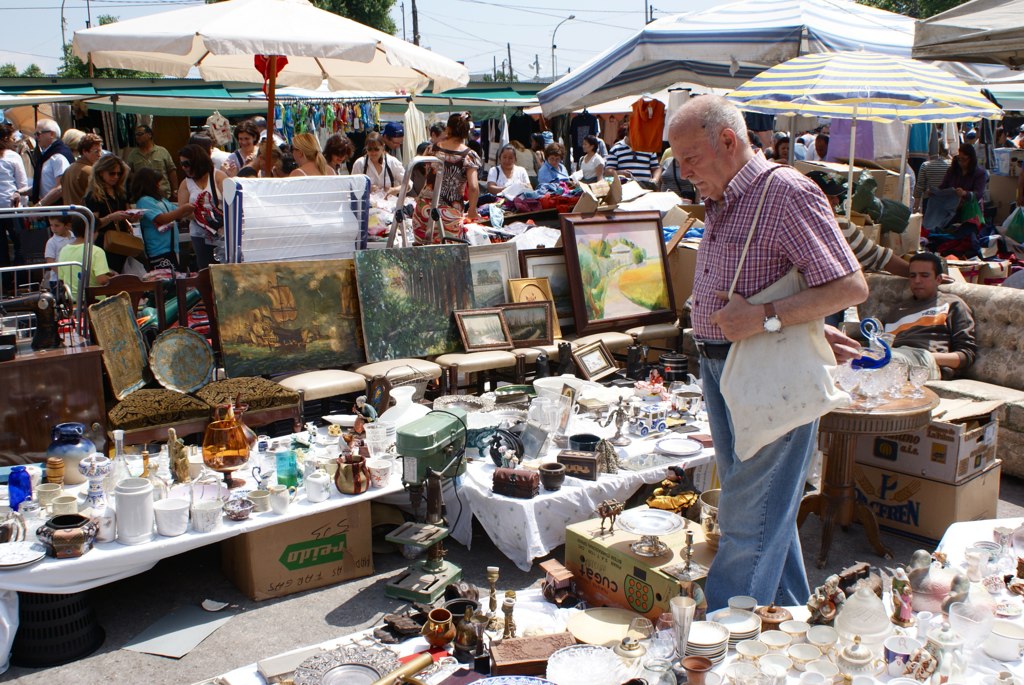 Dans l’ancien marché aux puces de Glories à Barcelone.