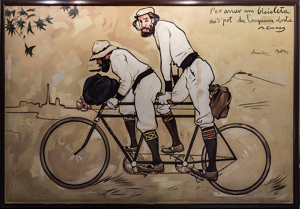 Location de vélo à Barcelone, illustration de Ramon Casas i Carbó