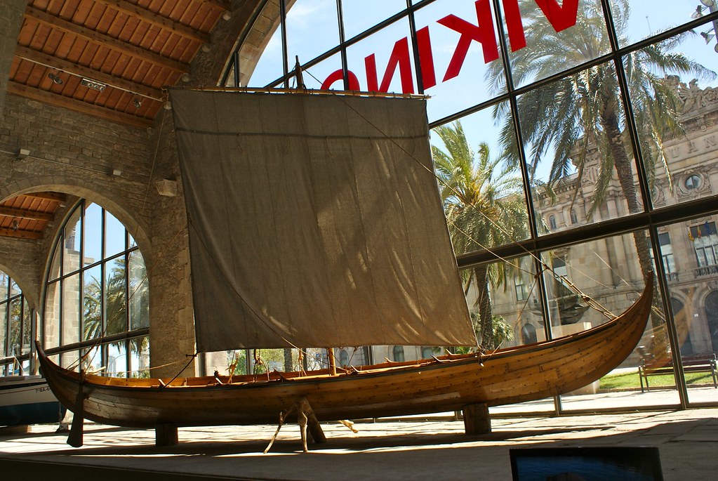 Drakkar dans le Musée maritime de Barcelone.