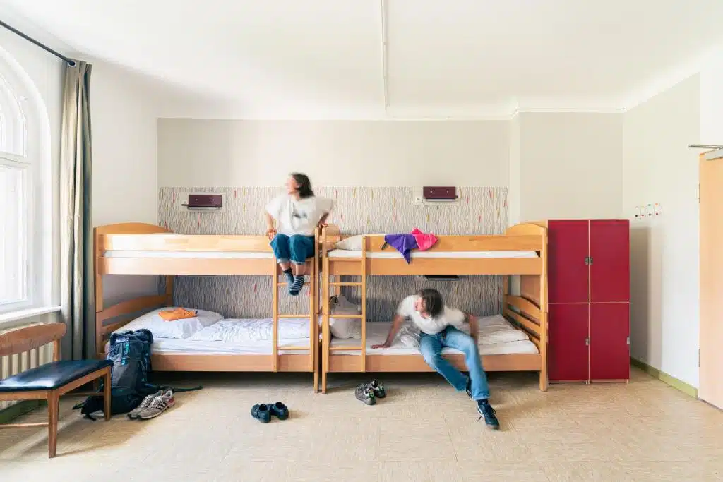 Dortoir de l'auberge de jeunesse Three little pigs à Berlin.
