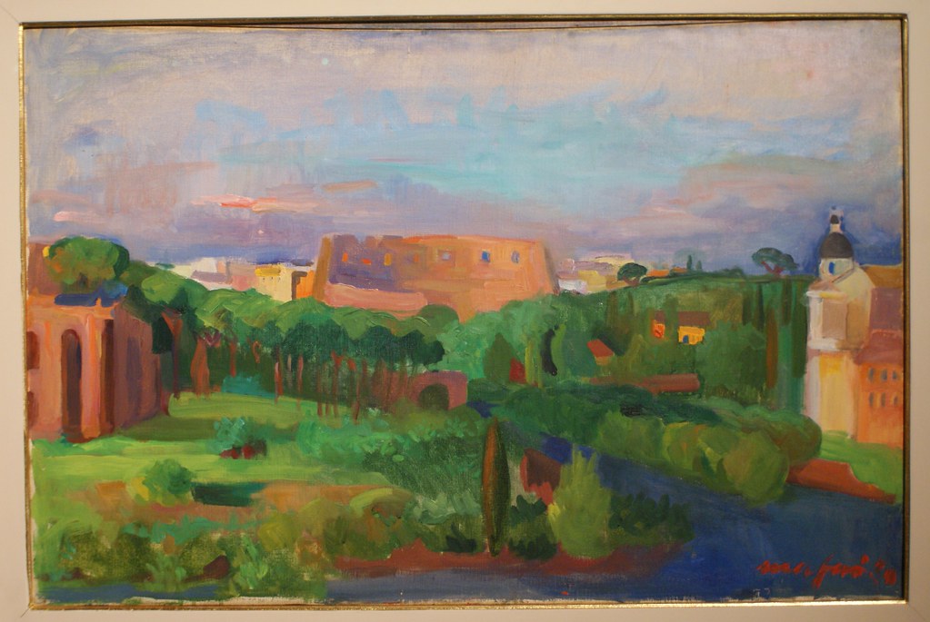 Musée : Mario Mafai "Circo Massimo" (1950) au Palazzo Fava de Bologne.