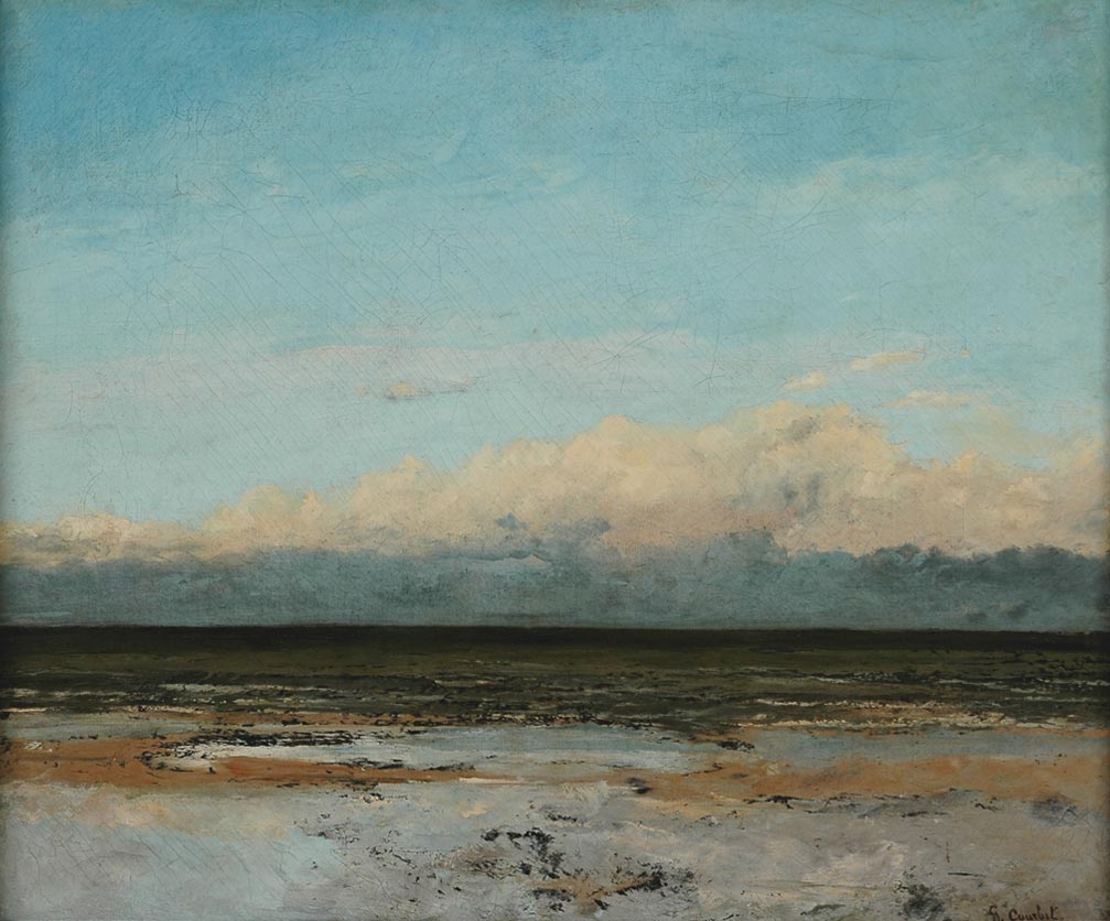 Peinture "Marée Montante" de Courbet au Chateau-musée de Boulogne-sur-Mer. 