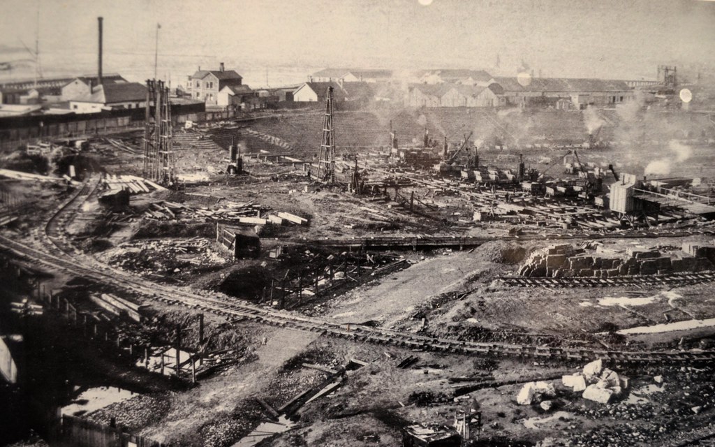 Le port d’Avonmouth en construction. Il remplacera l'activité portuaire de Bristol.