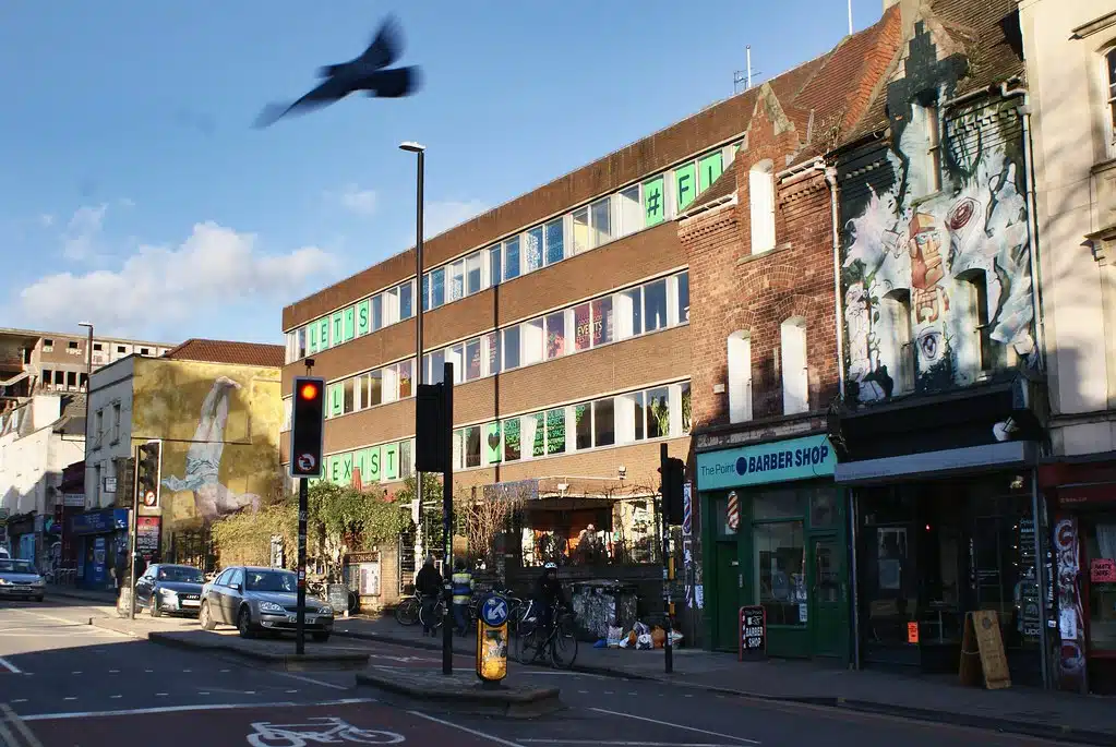 Vue sur Hamilton House à Stokes Croft. L’un des poumons créatifs du quartier.
