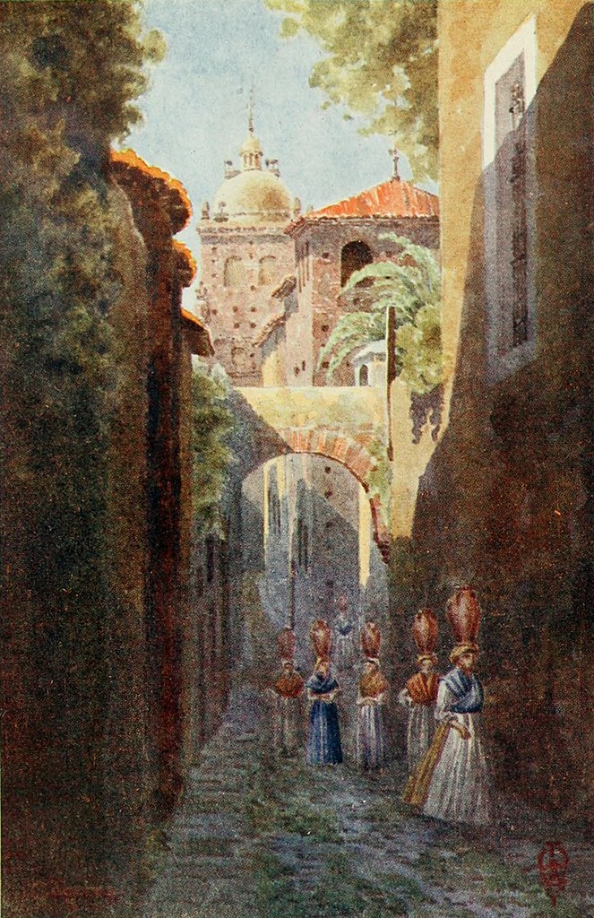 Caceres en 1906 -Tableau de Sir Edgar Thomas Ainger Wigram