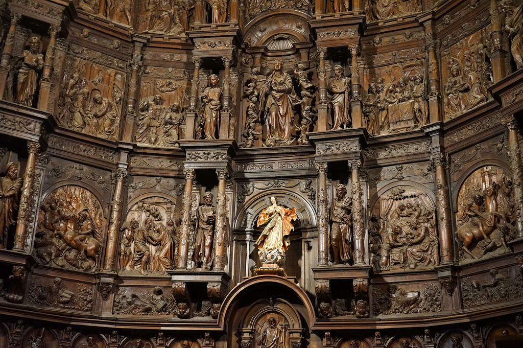 Détails du retable de la Cocathédrale de Caceres.