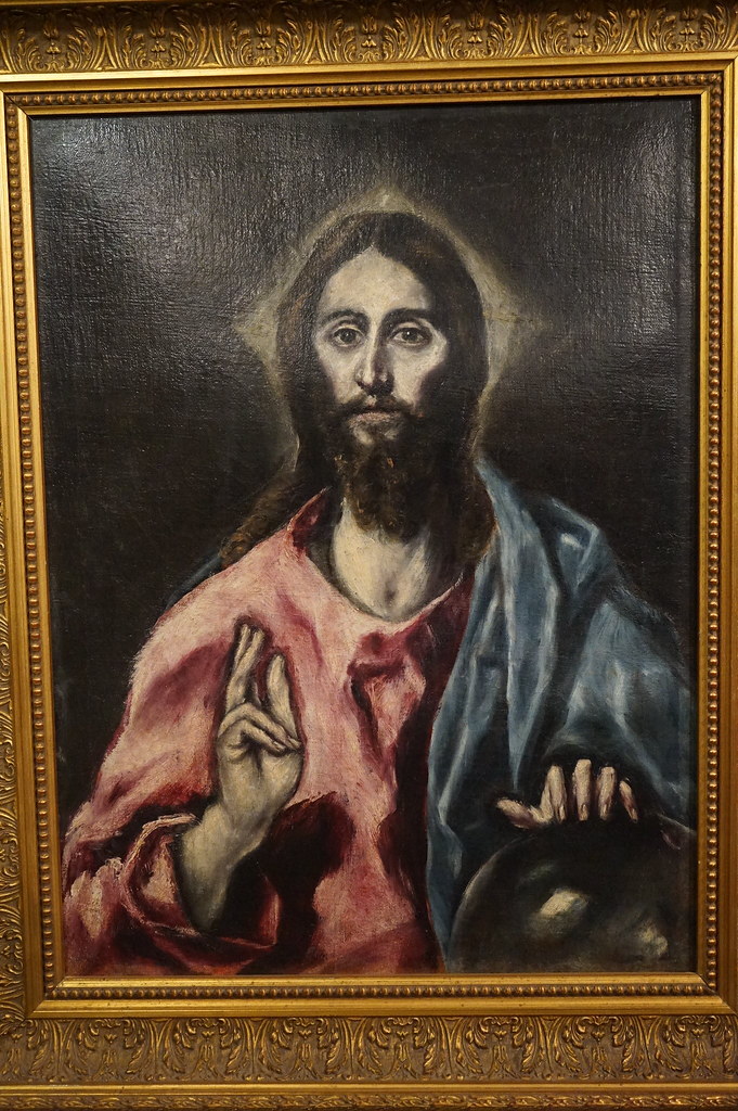 Jesus en gloire du peintre El Greco au Musée de la ville.