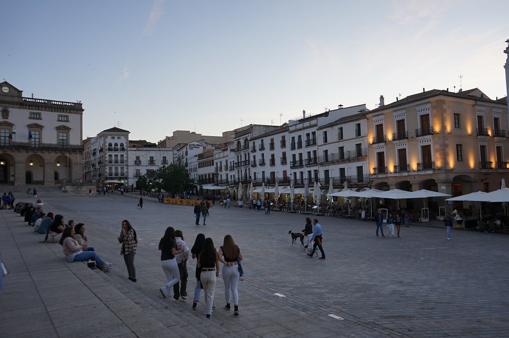 Plaza Mayor au crépuscule.