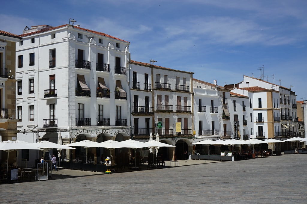 Plaza Mayor de Caceres.