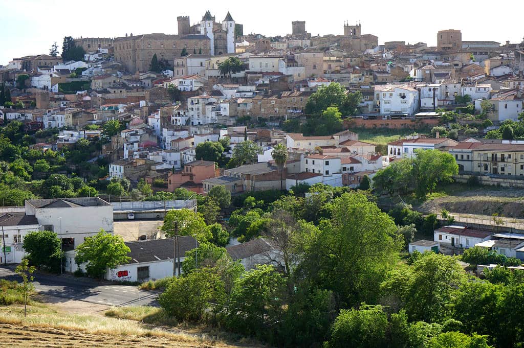 Vue sur la partie la plus ancienne de Caceres.