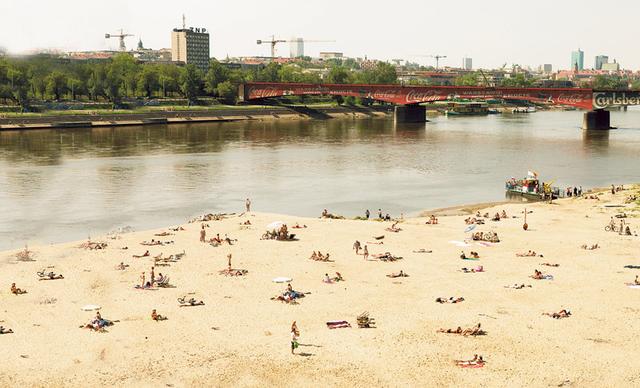 Plage à Varsovie.