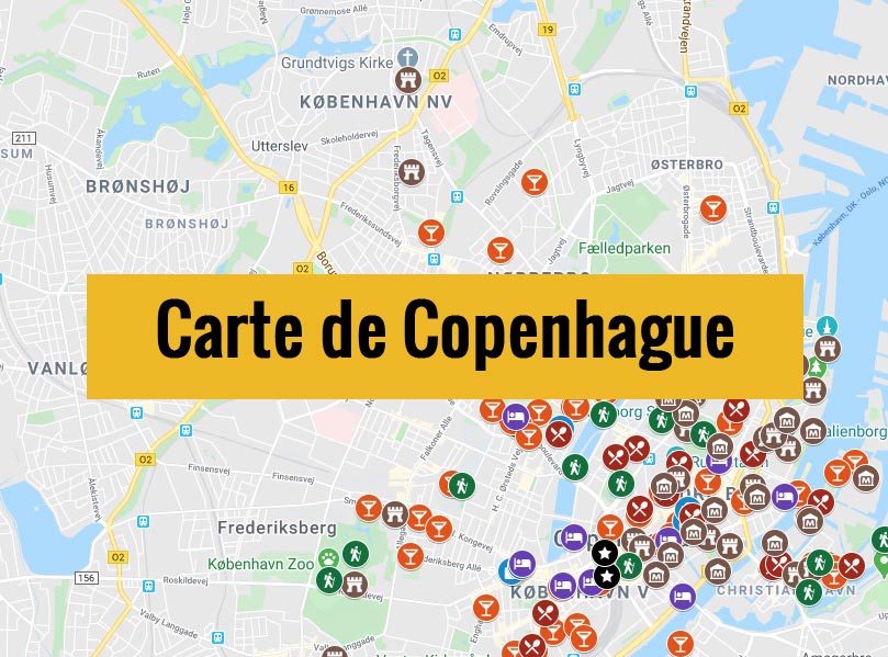 Lire la suite à propos de l’article Carte de Copenhague (Danemark) : Plan détaillé gratuit et en français à télécharger