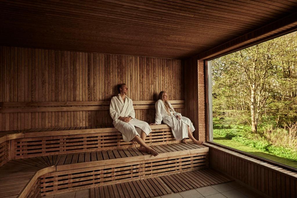 Sauna d'hotel de soins Comwell Borupgaard près de Copenhague.
