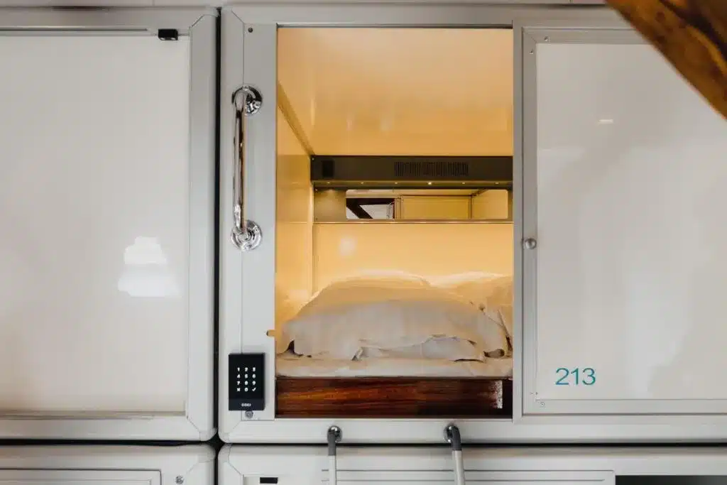 Capsule hotel Nyhavn à Copenhague.