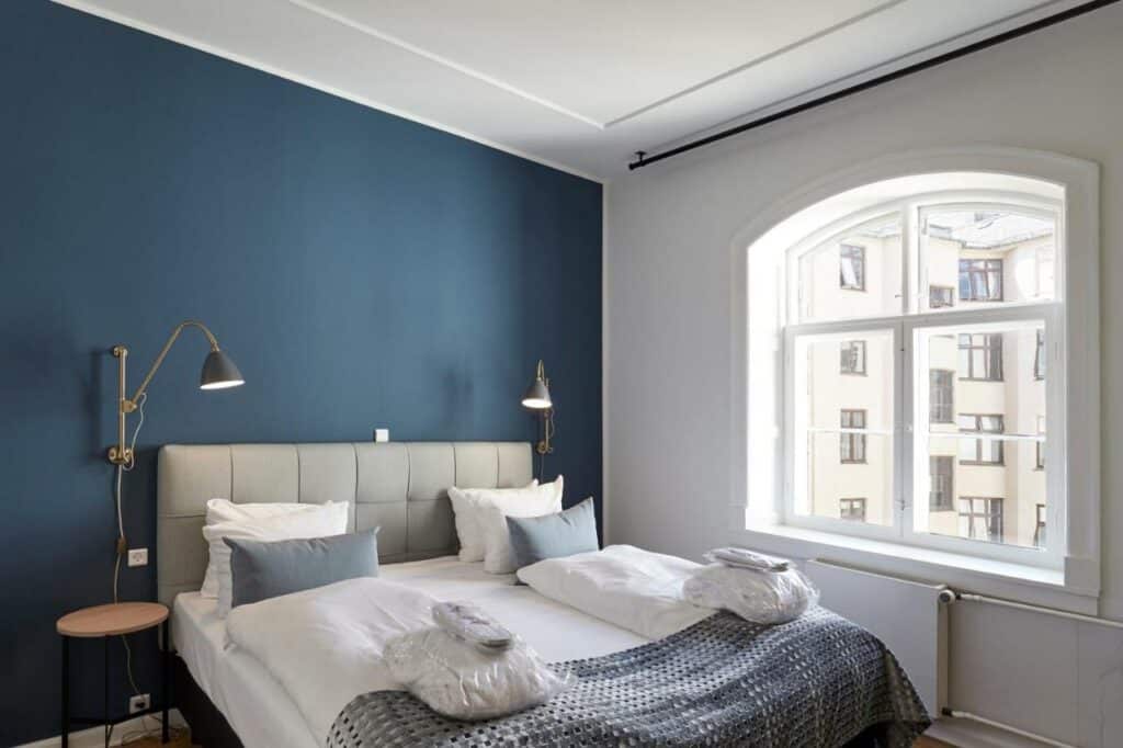 Chambre dans l'hotel Copenhagen Strand à Copenhague.