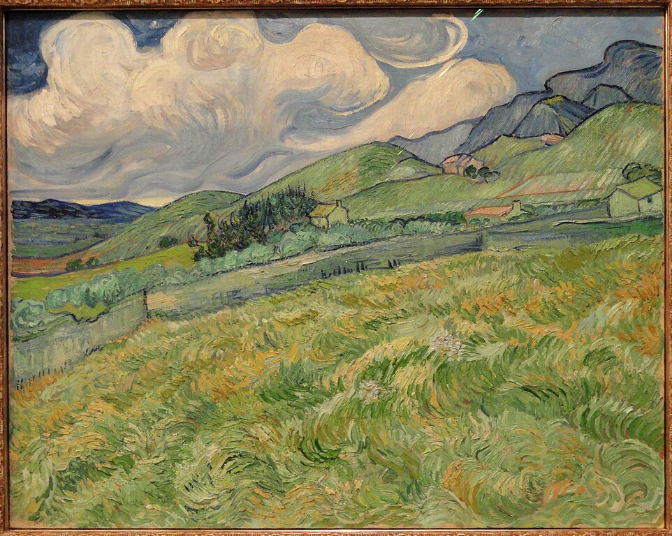 Oeuvre de van Gogh « Paysage montagneux derrière l’hopital Saint Paul » (1889). Musée Ny Carlsberg Glyptoteket de Copenhague.