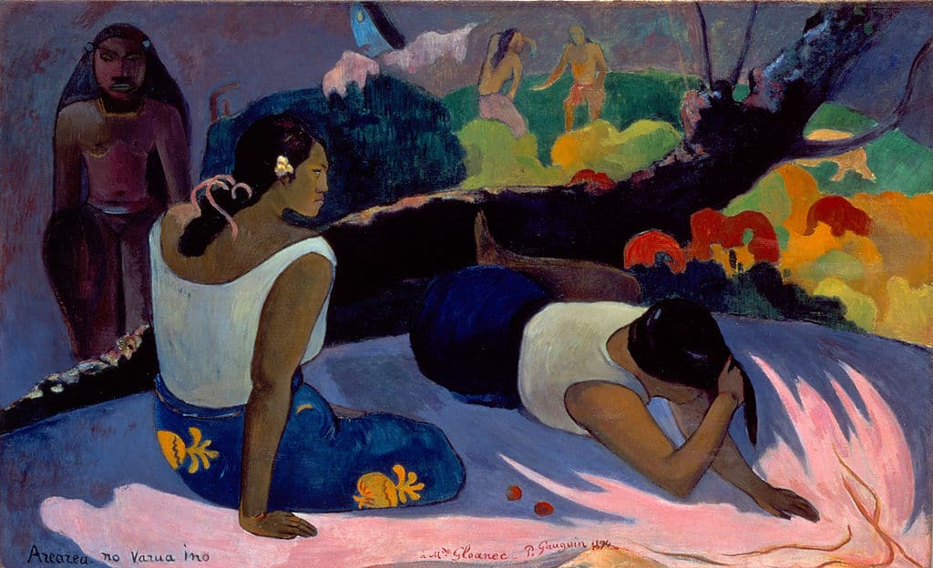 Toile de Gauguin "Arearea no varua ino" ou "Taitiennes inclinées" (1894) au Musée Ny Carlsberg Glyptoteket de Copenhague.