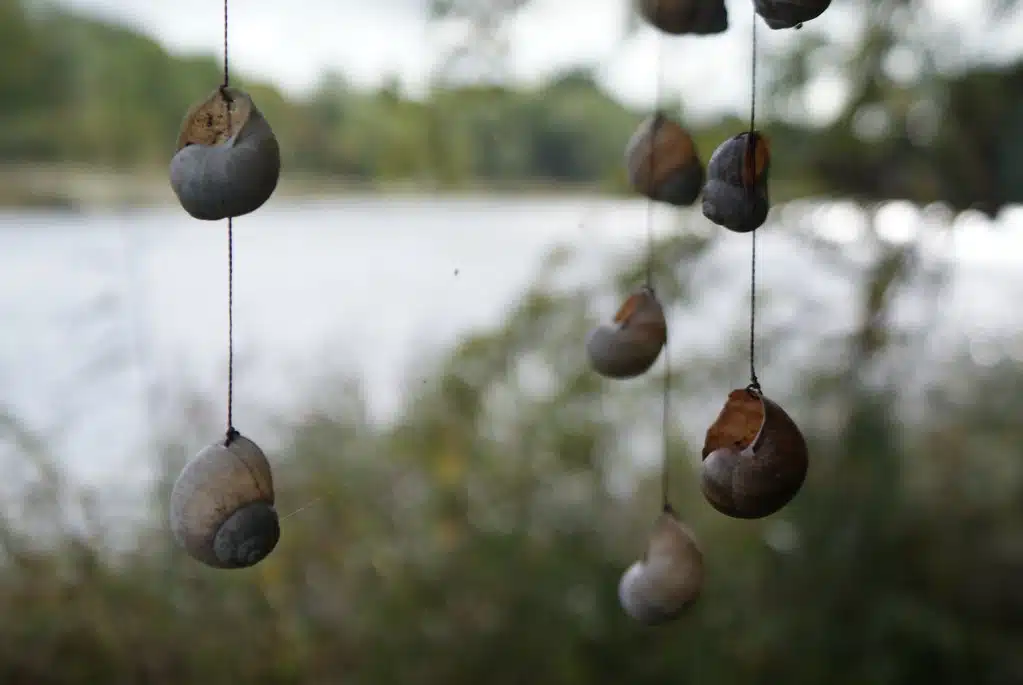 Coin de chill (repos de l’escargot) à l’écart du village au bord du lac.