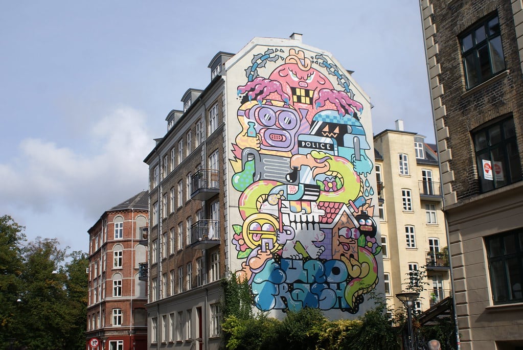 Nørrebro est l’un des quartiers avec le plus de street art à Copenhague.