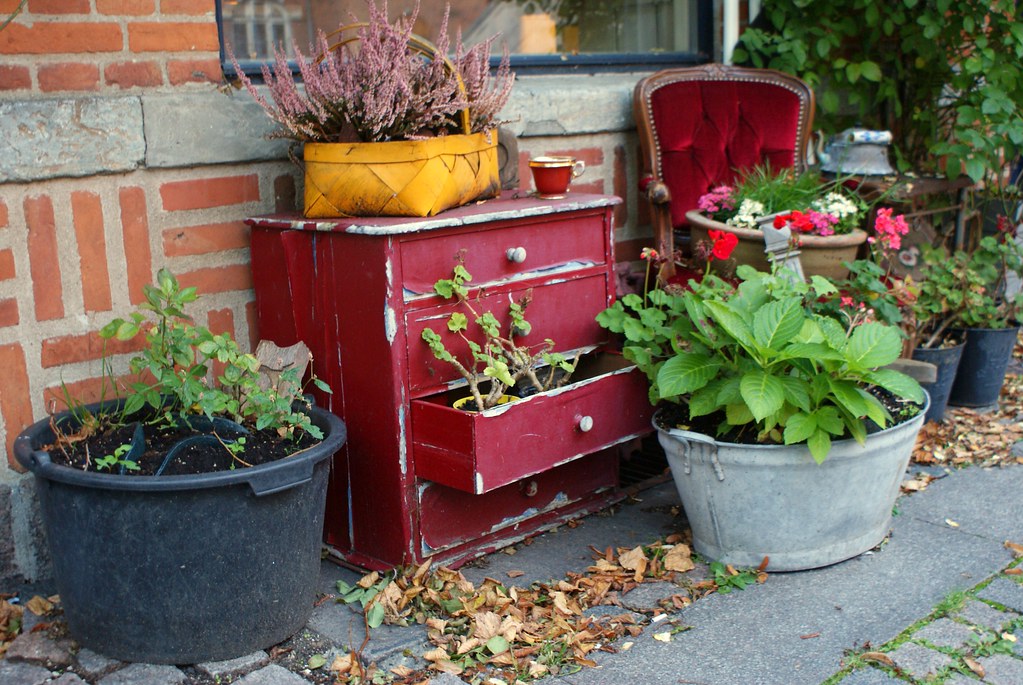 Décoration d'extérieur dans le quartier de Norrebro à Copenhague.