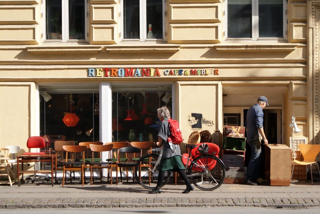 Boutique de mobilier vintage Retromania à Copenhague.