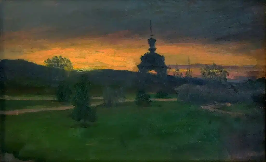 Toile de Jozef Mehoffer : "Coucher de soleil".