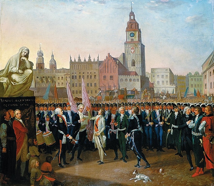 Voeux de Kosciuszko sur la place du marché de Cracovie - Toile de Smuglewicz.