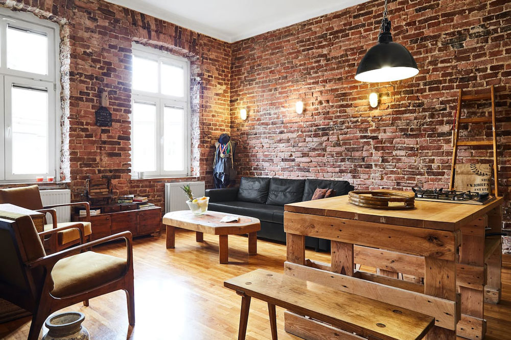 Airbnb à Cracovie - Ambiance industrielle pour cet appartement en location.