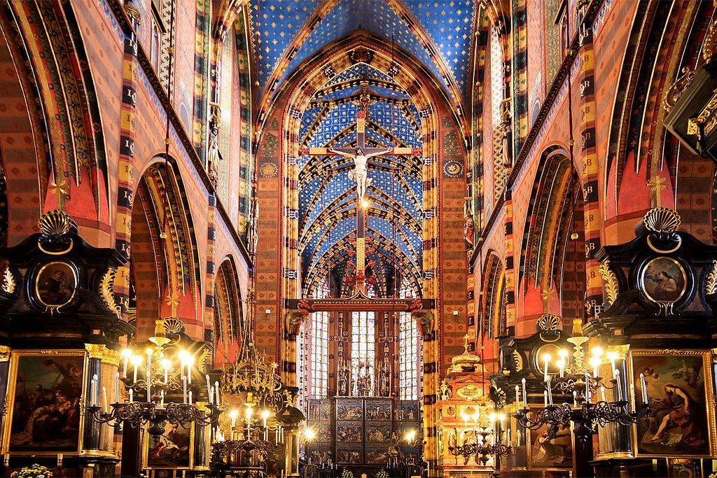 Intérieur de l’église Notre Dame de Cracovie (Kosciol Mariacki) – Fot. Mariusz Cieszewski