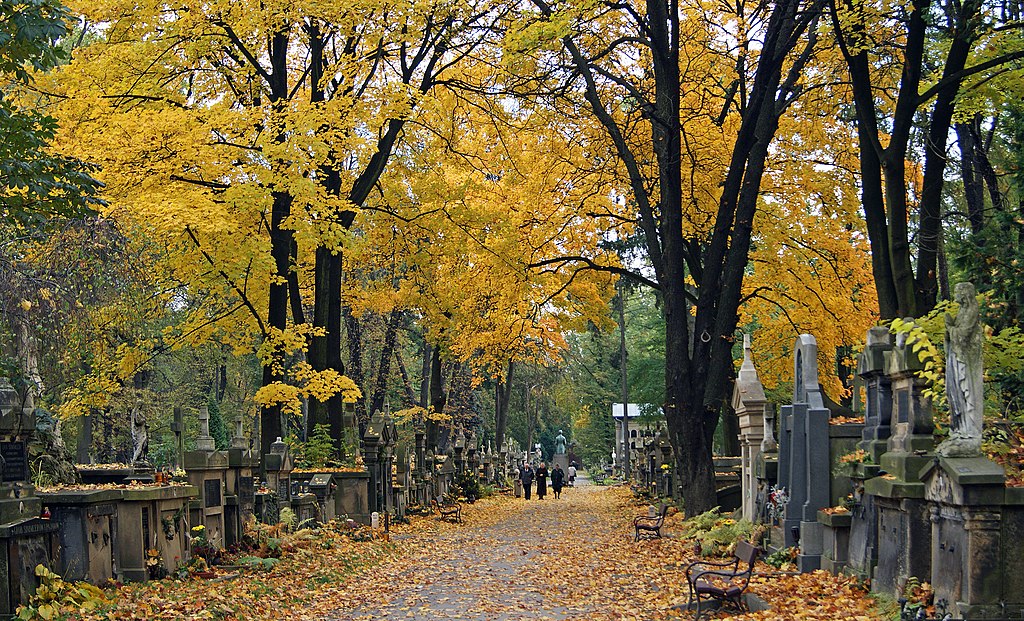 Dans le Cimetière -Rakowicki à Cracovie - photo de Zygmunt Put -Licence CCBYSA 4.0, 3.0, 2.5, 2.0, 1.0