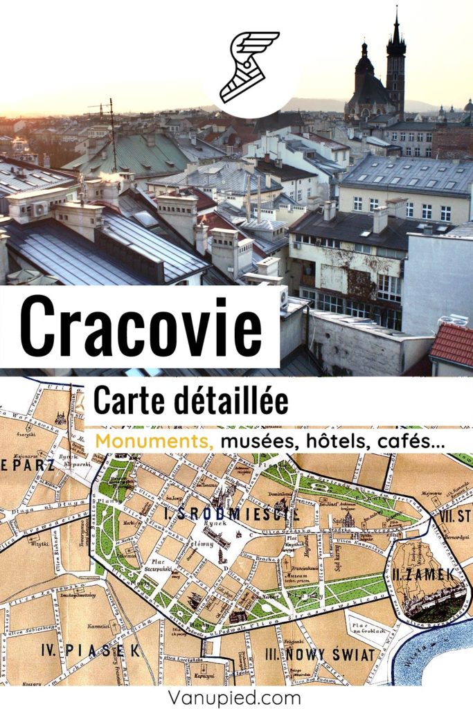 Carte détaillée de Cracovie