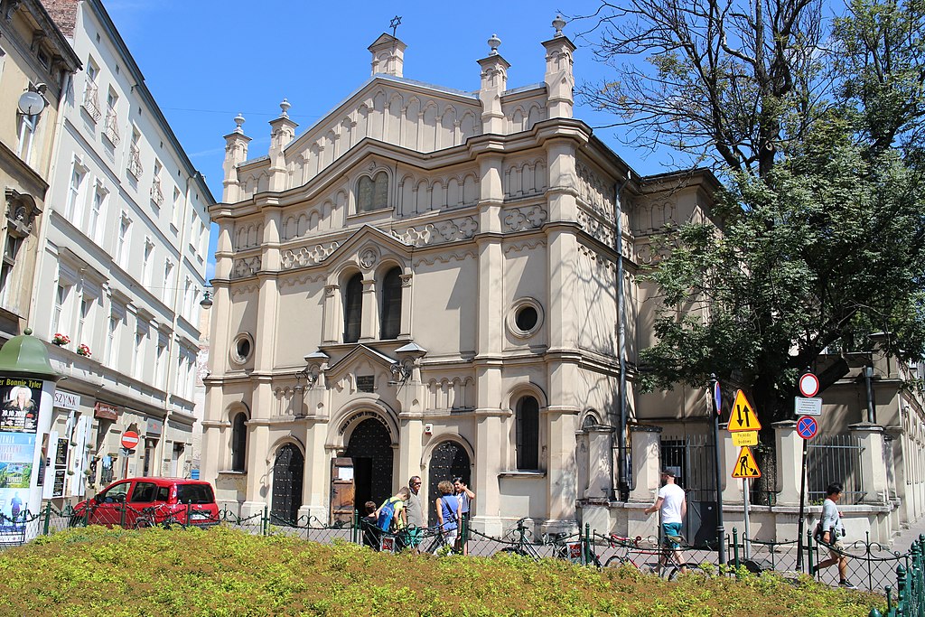 Façade de la synagogue reformiste Tempel dans le quartier de Kazimierz à Cracovie. Photo de Suicasmo