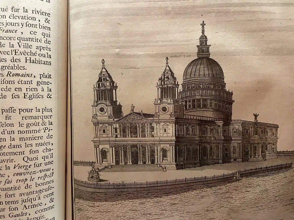 Gravure de la Cathédrale Saint Paul de Londres dans le musée Emeryk Hutten-Czapski à Cracovie.