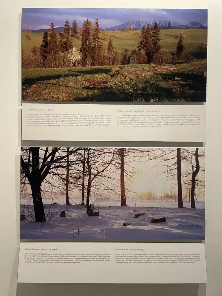 Exemples de photos dans l'expo permanente du Musée juif de Galicie à Cracovie.