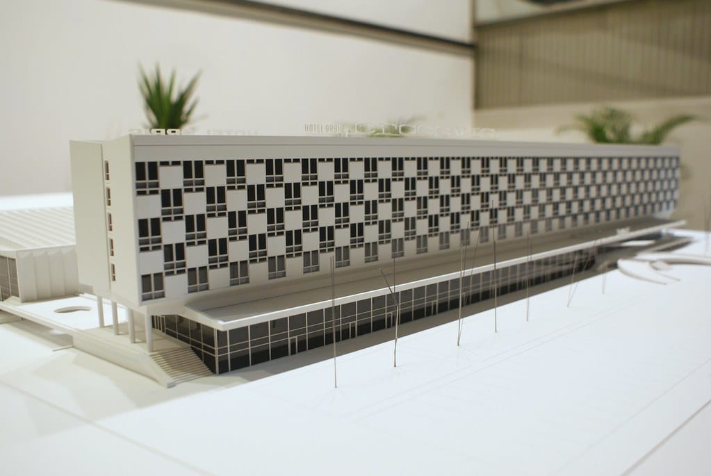 Maquette de l'ancien Hôtel Cracovia, futur musée de l'architecture et du design du 20e siècle.