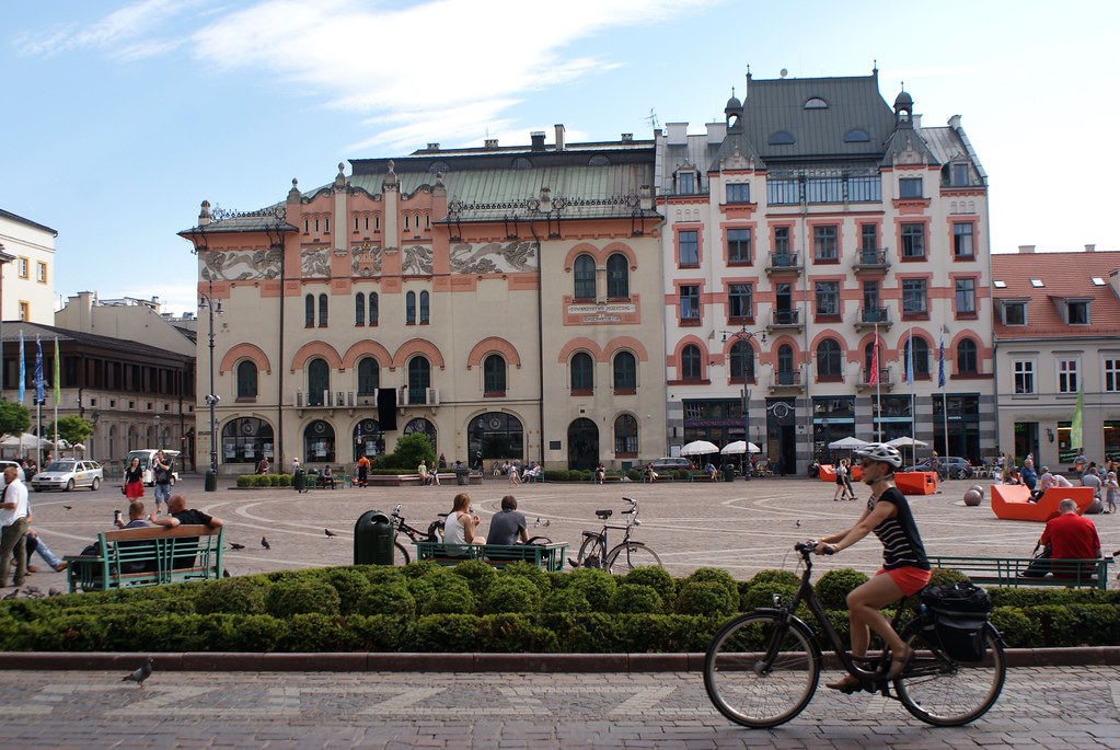 Immeubles art nouveau du Vieux Cracovie.