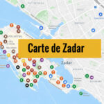 Carte de Zadar : Lieux sympas, insolites, à ne pas rater